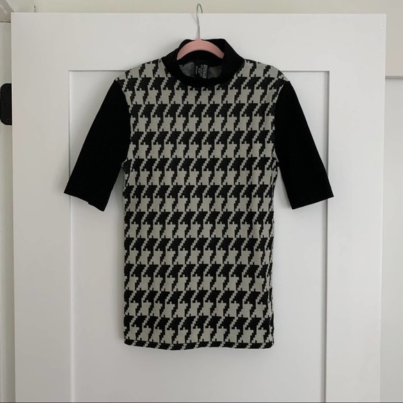 Wolford Tops - Wolford Houndstooth Turtleneck Top